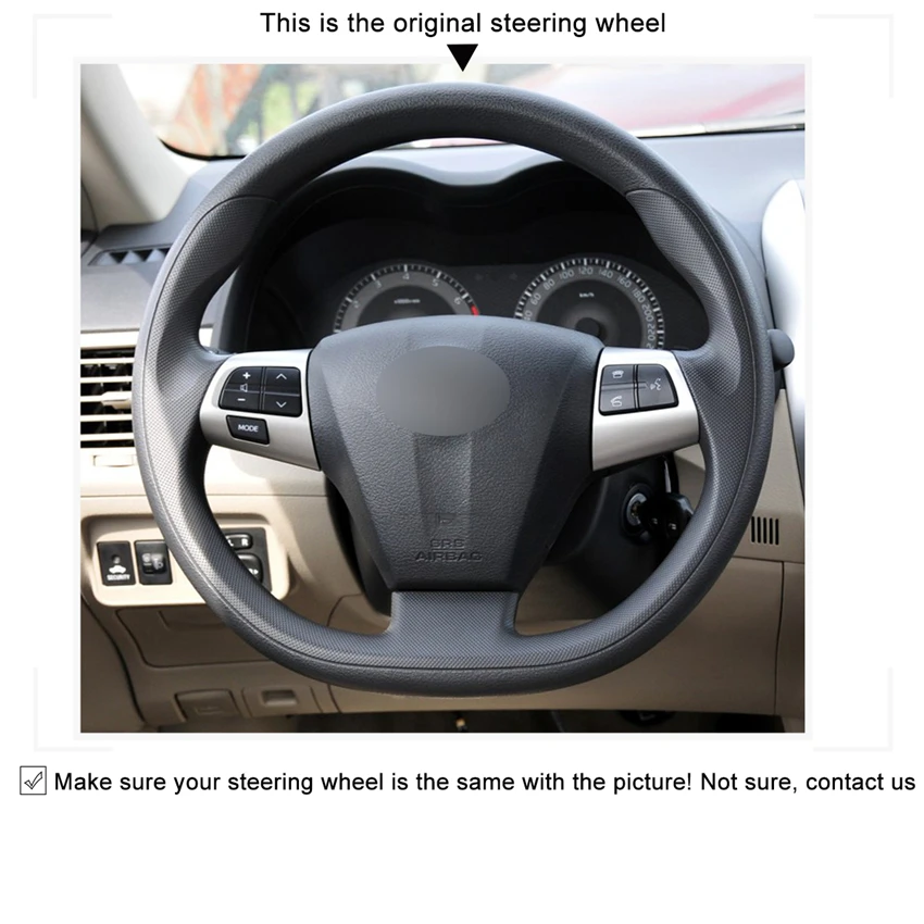 MEWANT черный чехол рулевого колеса автомобиля из искусственной кожи для Toyota Corolla RAV4