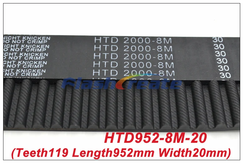 POWGE 952 8 м ремень ГРМ зубы = 119 Длина мм W 20/25 HTD резиновая замкнутому циклу синхронный