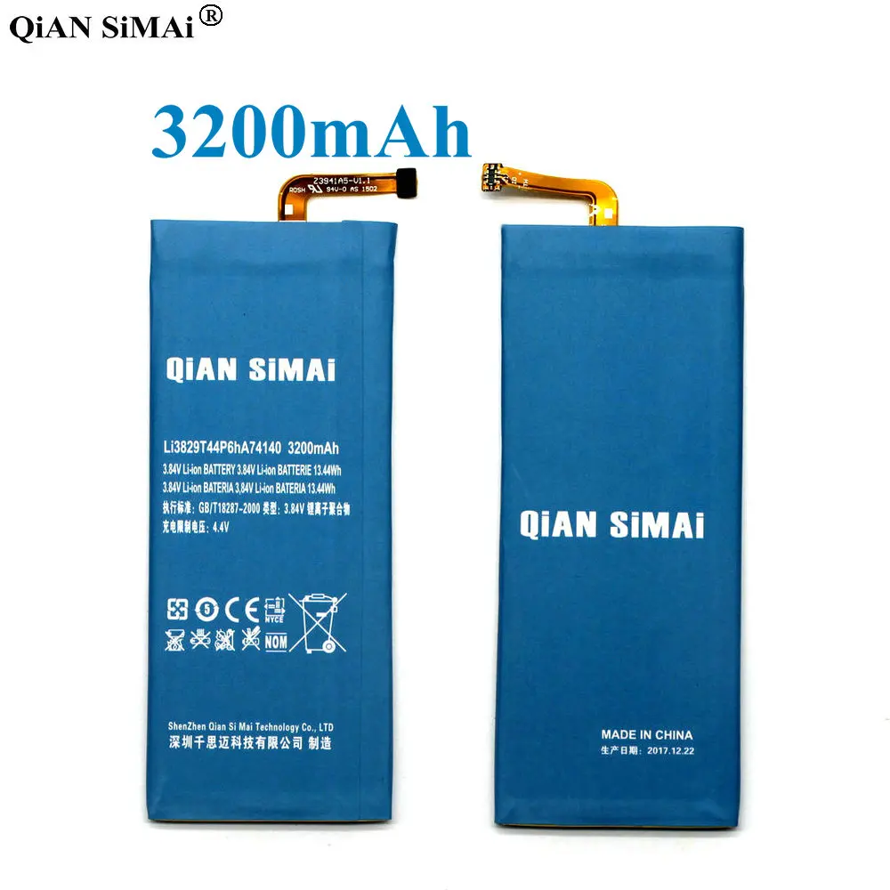 Мини телефон QiAN SiMAi Li3829T44P6hA74140 аккумулятор 3200 мАч для ZTE Nubia Z7 Z9 NX508J NX510J NX511J Max Plus +