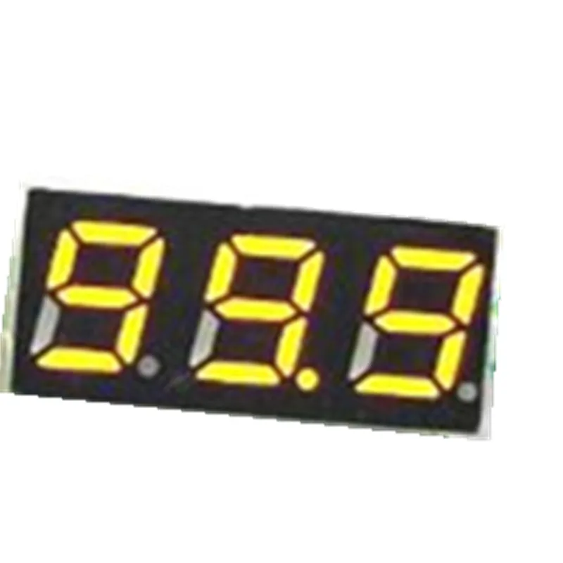1 шт. мини 0,28 дюйма 0,28 дюйма 3 провода цифровой вольтметр синий красный зеленый желтый светодиодный дисплей DC 0-100 в измеритель напряжения - Цвет: Цвет: желтый