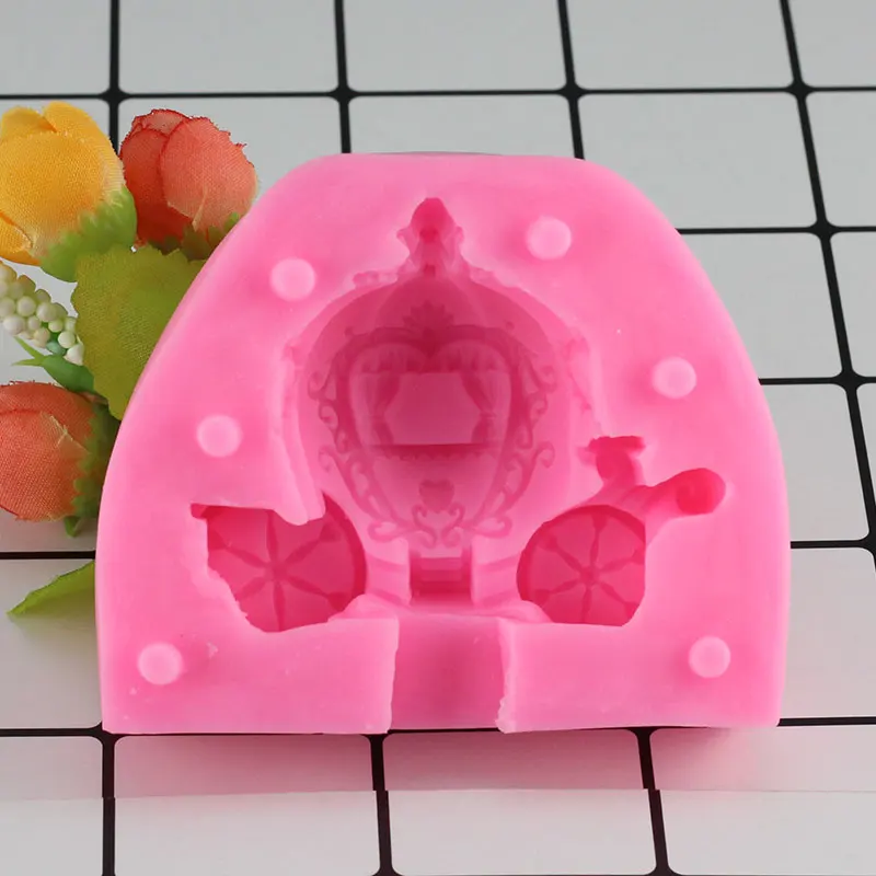 Mujiang 3D карета из тыквы свечи силиконовые формы свадебные инструменты для украшения тортов из мастики шоколадные конфеты смолы глины мыло формы