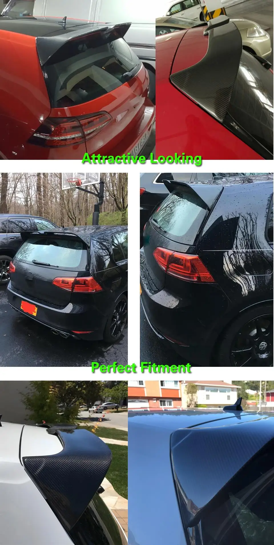 Углеродного волокна задний крыша загрузки спойлер крылья для Volkswagen VW Golf 7 VII MK7 GTI R хэтчбек- автомобиль-Стайлинг