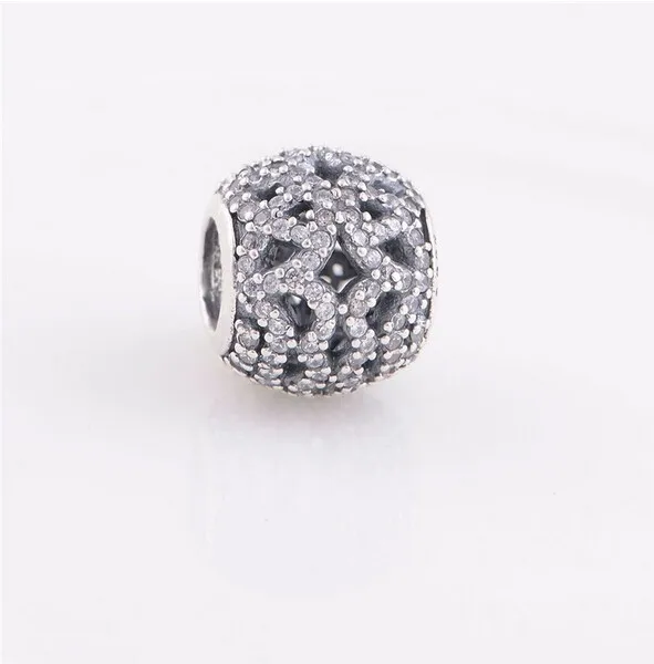 

Новые Аутентичные бусины из стерлингового серебра 925 Игристые ажурные Европейский очаровательный, подрходит к оригиналу Pandora, браслет с шар...