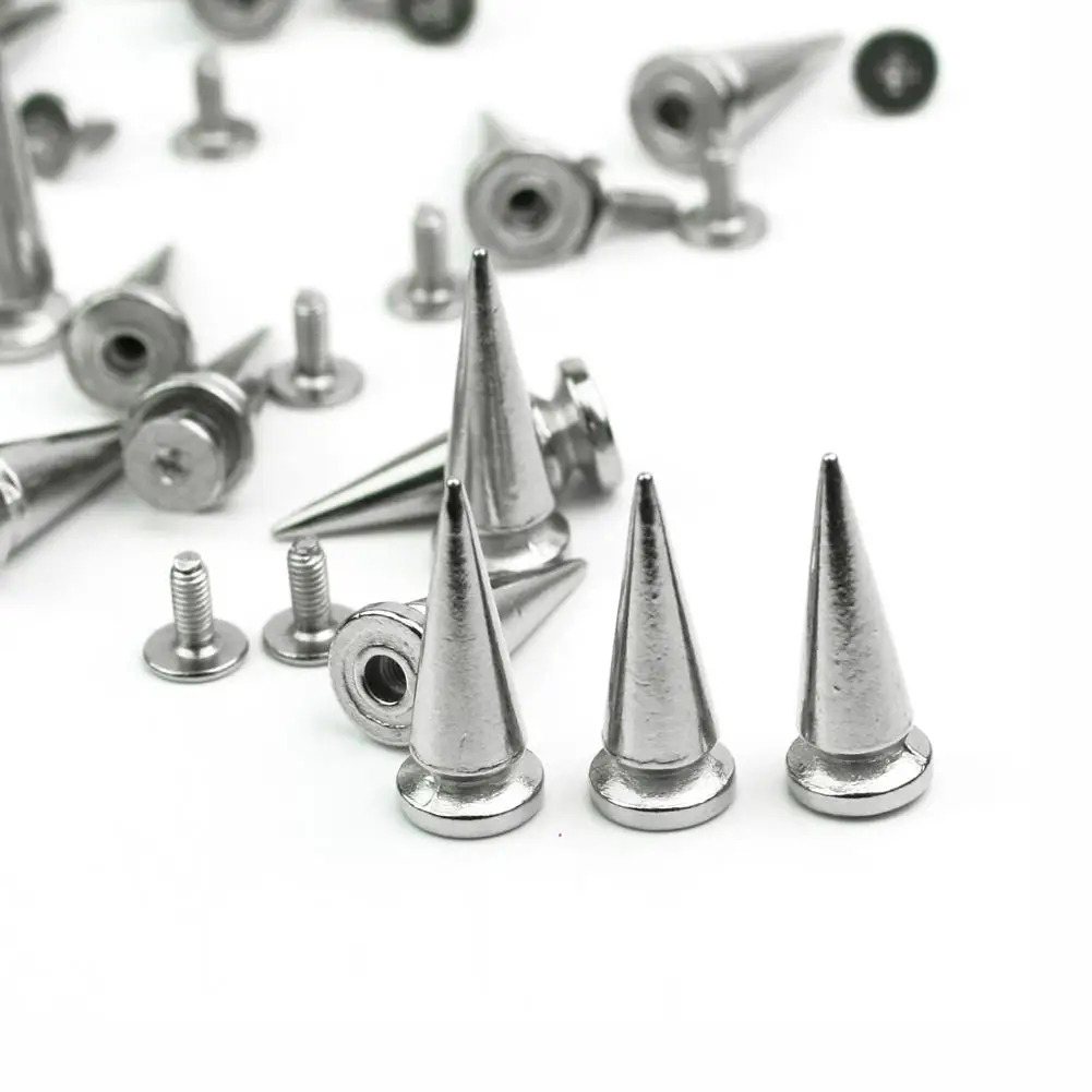 20 шт. Серебристые Металлические конусные шипы штифты с отверткой заклепки 25 мм