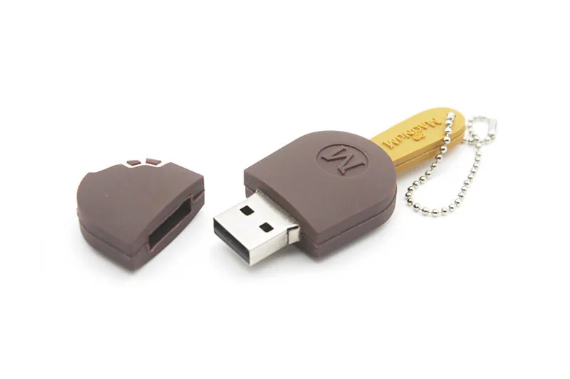 SHANDIAN мультфильм Мороженое Флешка usb флэш-диск 4 ГБ 8 ГБ 16 ГБ 32 ГБ 64GGB USB 2,0 карта памяти U диск подарок с цепочкой