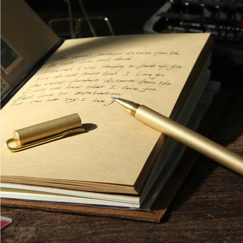 Высококачественная Роскошная золотистая шариковая ручка высшего качества на