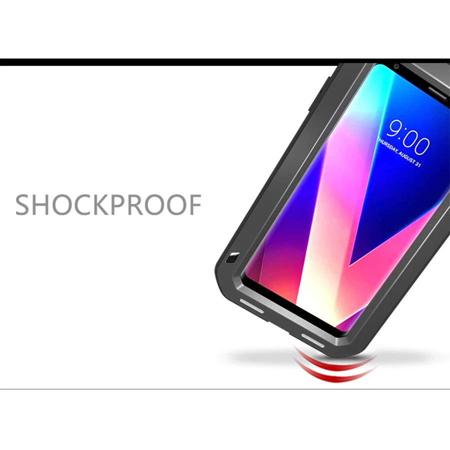 Брендовый чехол Love Mei для LG V30 V35 V40 V50 ThinQ металлический противоударный телефона Plus