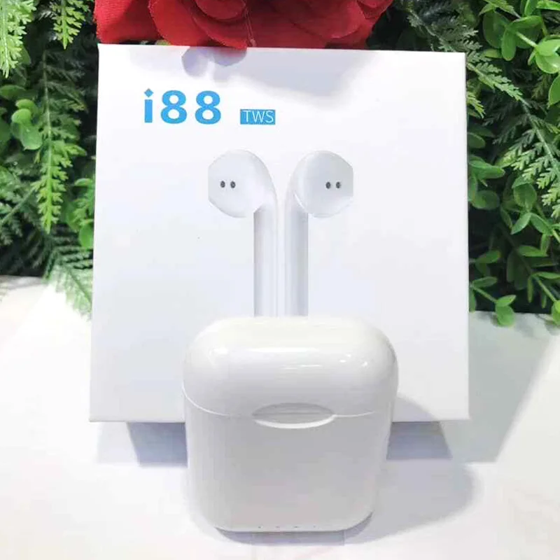 I88 наушники вкладыши TWS с сенсорным Беспроводной стерео Bluetooth 5 0 зарядным футляром