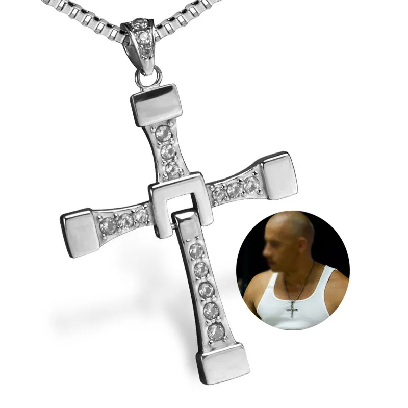 Аксессуары для фильма Форсаж Торетто Кристальный крест Иисуса кулон ожерелье