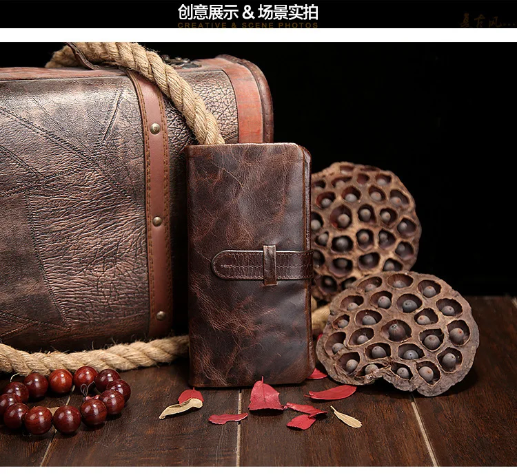 Короткий Мужской кошелек из 100% натуральной кожи бумажники воловьей Портмоне для