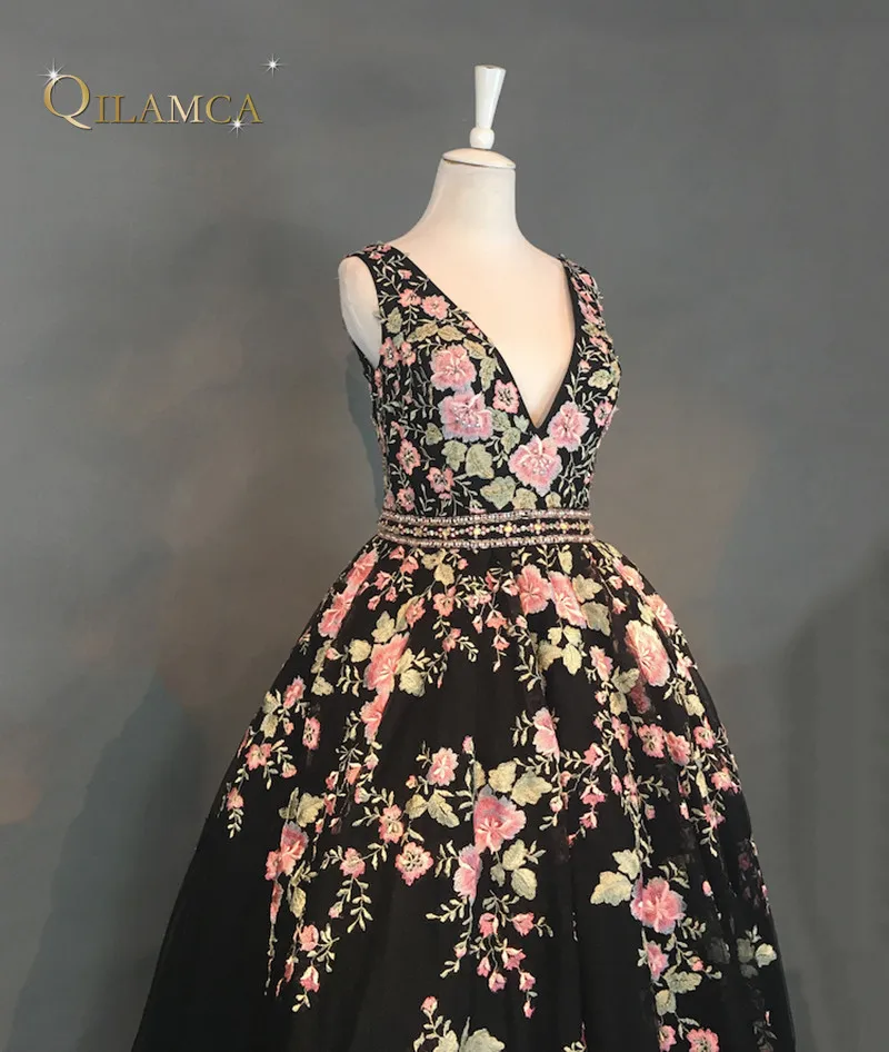 New Arrival Robe De Soiree A Line Lace Short Evening Dresses Sexy V Neck Prom 2018 Vestidos Party Gown | Свадьбы и торжества