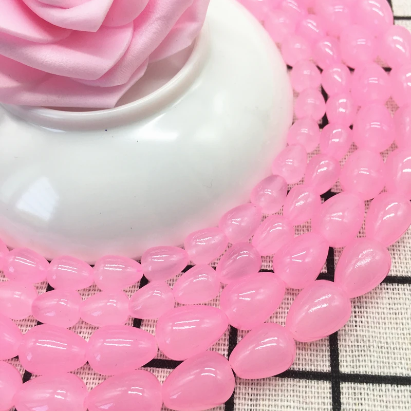 DIY 8x11 11x14 мм каплевидные стеклянные бусины с узором распорки для изготовления ювелирных изделий оптом