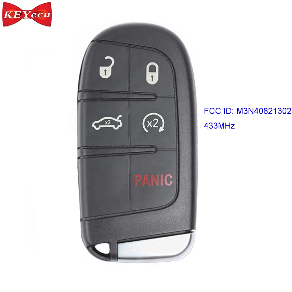 KEYECU для Jeep Grand Cherokee Chrysler 300 2011 2012 2013 интеллектуальный пульт дистанционного управления Управление, автомобильные аксессуары, брелок 433 МГц M3N-40821302