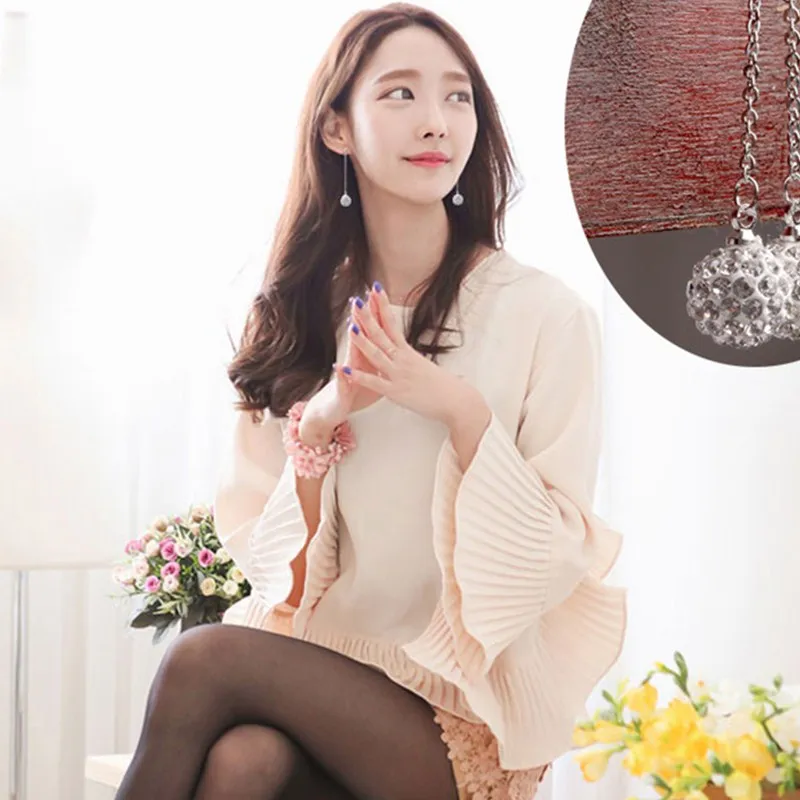 Shambhala кристалл подвеска для ушей Длинная часть ультра-блестящие стразы женская