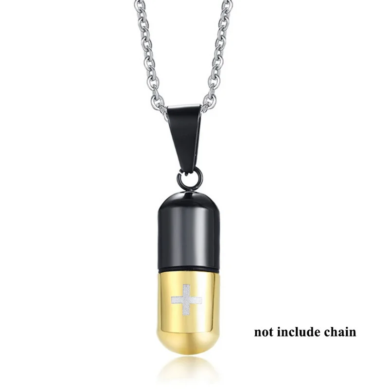 Модное ожерелье в виде капсулы флакона с запахом подвеска из нержавеющей стали
