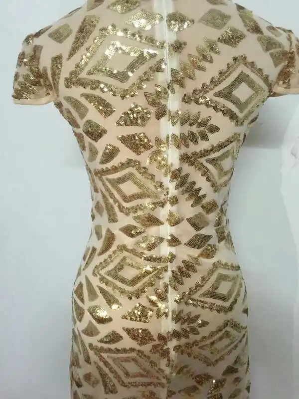 2017 модное сексуальное вечернее платье с золотыми блестками цельное большие