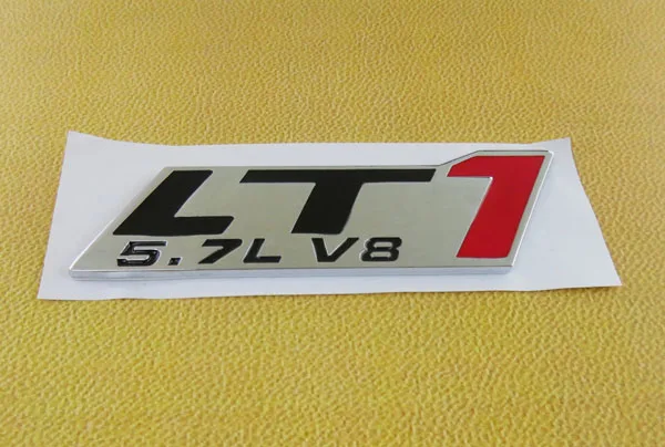 Автомобильная хромированная красная наклейка эмблема двигателя LT1 5.7L V8|Наклейки