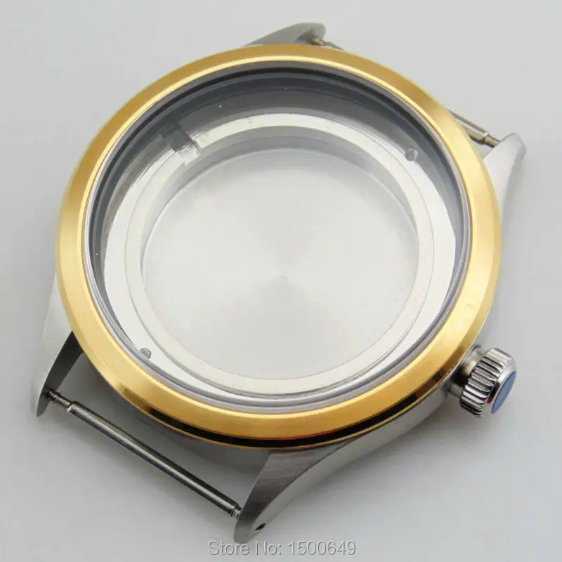 Мужские часы DEBERT 41mm sapphire Golden bezel steel watch чехол подходит для DG2813/3804|watch case|watch serieswatch men