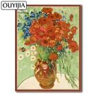 OUYIJIA Ван Гога васильковые и мак масло 5D DIY алмазная живопись Вышивка Алмазная мозаика украшение Мозаика Стразы CrossStitch