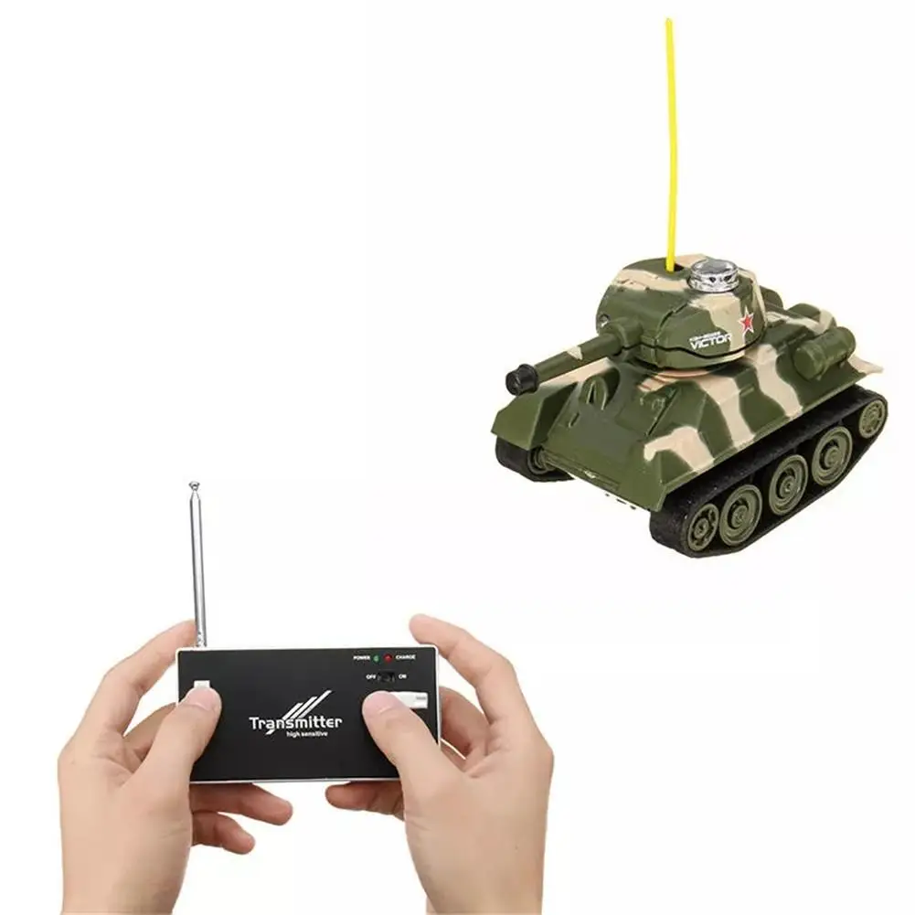 27 МГц 777 215 Мини Радио RC боевой танк на ИК управлении с светильник формы игрушки