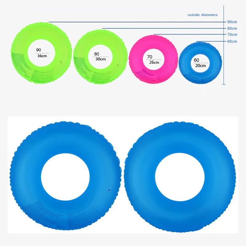 Newly Inflatable Swimming Ring Pool Float Water Toys Fluorescence Mattress For Kids Adults Beach Sea Party BF88 | Спорт и