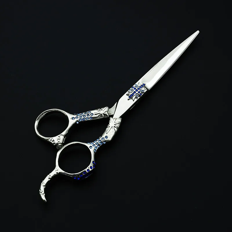 Фиолетовый дракон 6 дюймов Синие стразы ножницы для волос профессиональный набор
