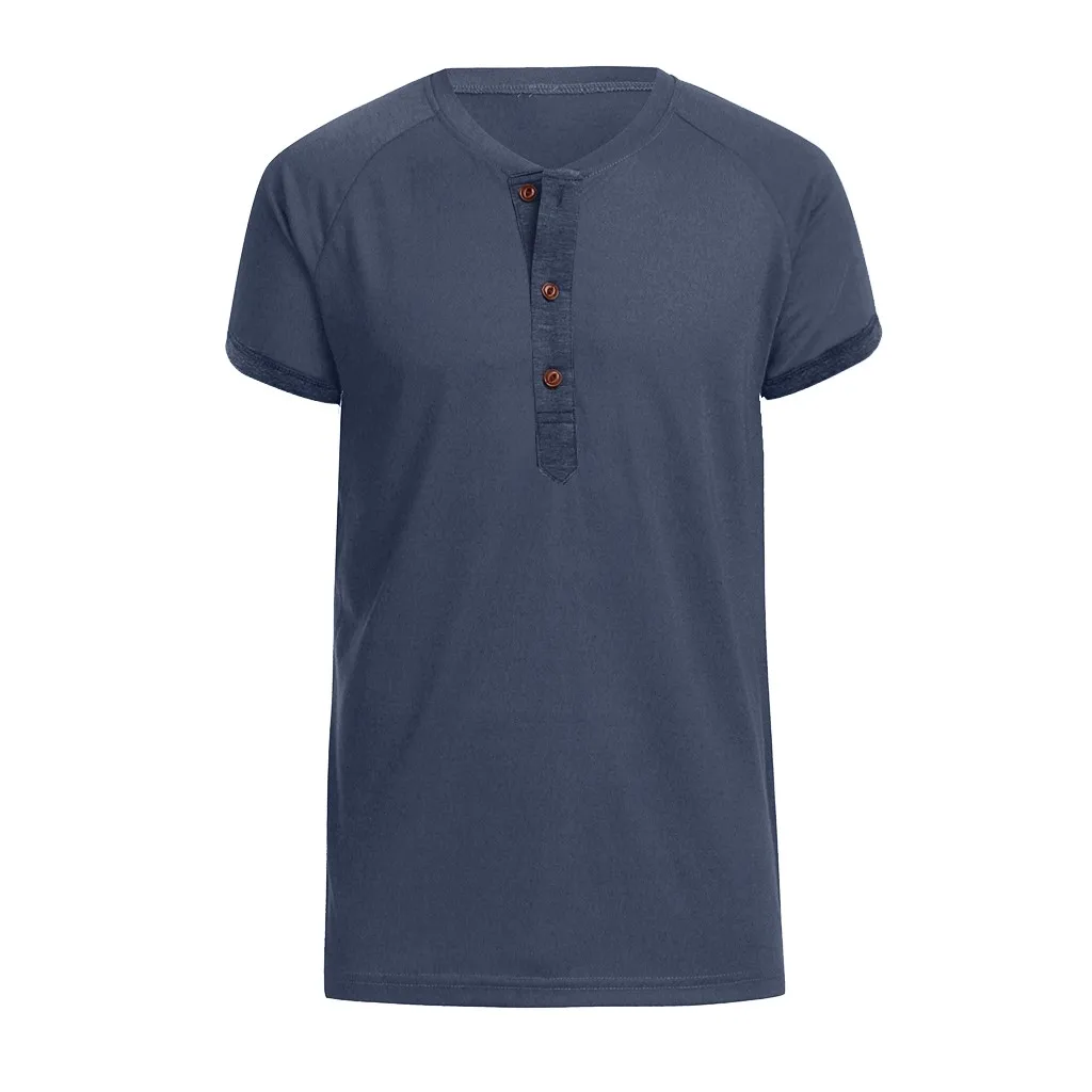 Мужские осенние футболки удобный топ с коротким рукавом и круглым вырезом