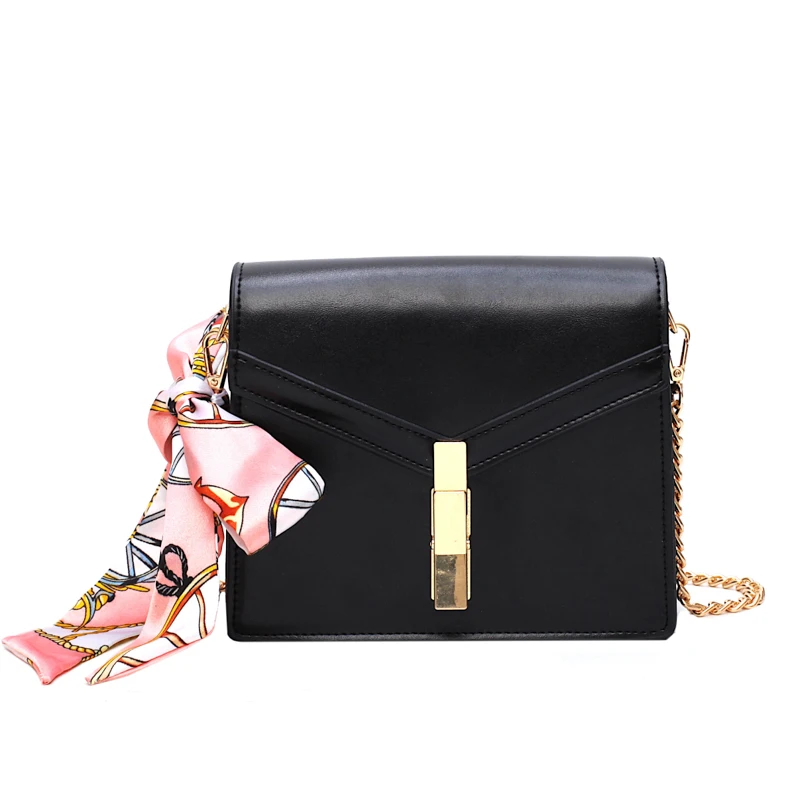 Модная женская сумка с шелковым шарфом и бантом новинка 2019 маленькая