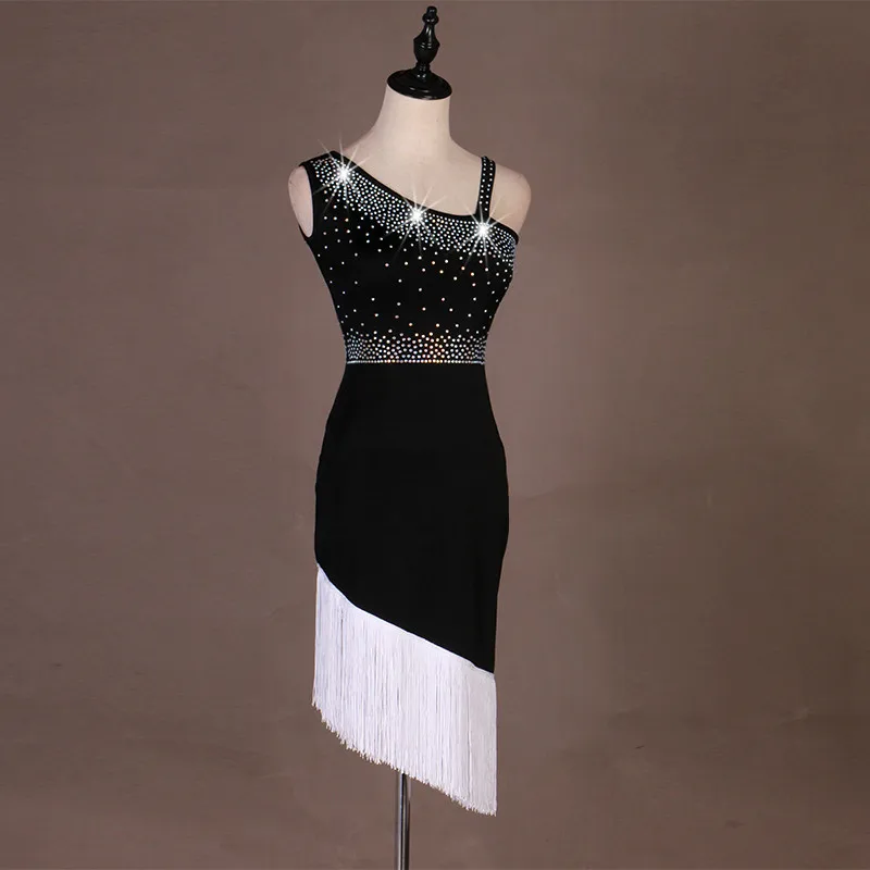 Платье для латинских танцев с бахромой женское платье танго платья соревнований