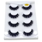 HBZGTLAD Новинка 4 пары натуральных искусственных длинных ресниц для макияжа 3d норковые ресницы для наращивания норковые ресницы для красоты