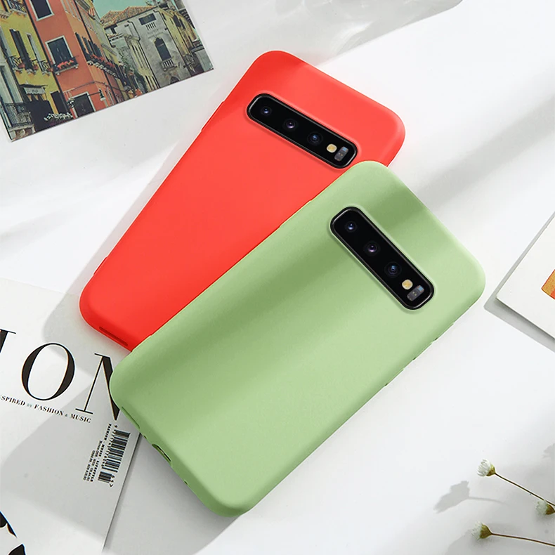 Жидкий силиконовый резиновый чехол для samsung Galaxy A10 A20 A30 A50 A70 A7 J4 J7 плюс M10 M20 Note 8 9 S10 Lite S8 S9 плюс S7