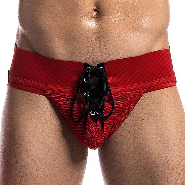 Мужское нижнее белье с широкими ремешками бандаж тройной ремень на завязках