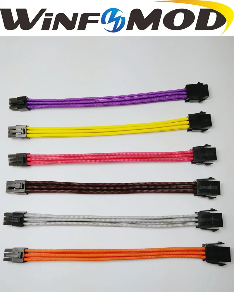 WinfMOD PCI E 6PIN Мама папа 18AWG PSU удлинитель/кабель с
