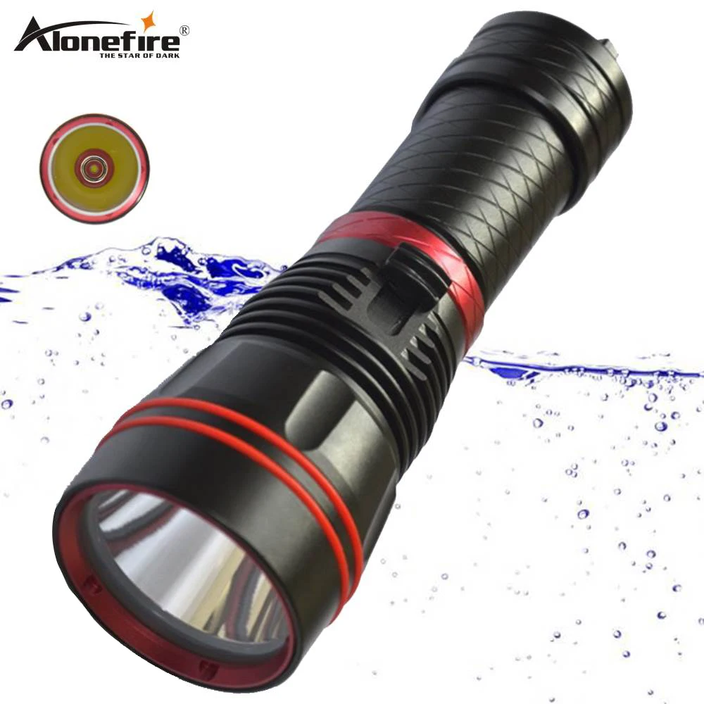 Alonefire DX1S дайвинг вспышка светильник L2 светодиодный подводный водонепроницаемый аквалангист вспышка светильник фонарь