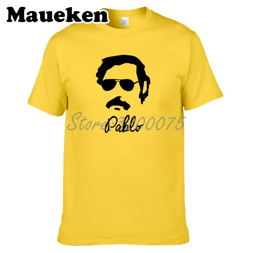 Мужская футболка мужские солнцезащитные очки Pablo Escobar футболки с коротким