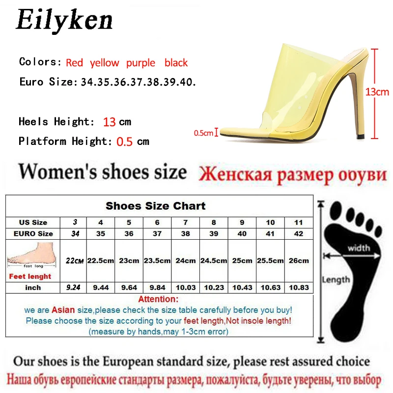 Eilyken/Новинка года; Шлепанцы из ПВХ; Цвет фиолетовый, красный; пикантные женские босоножки на тонком каблуке с открытым носком; прозрачные туфли-лодочки; прозрачная обувь