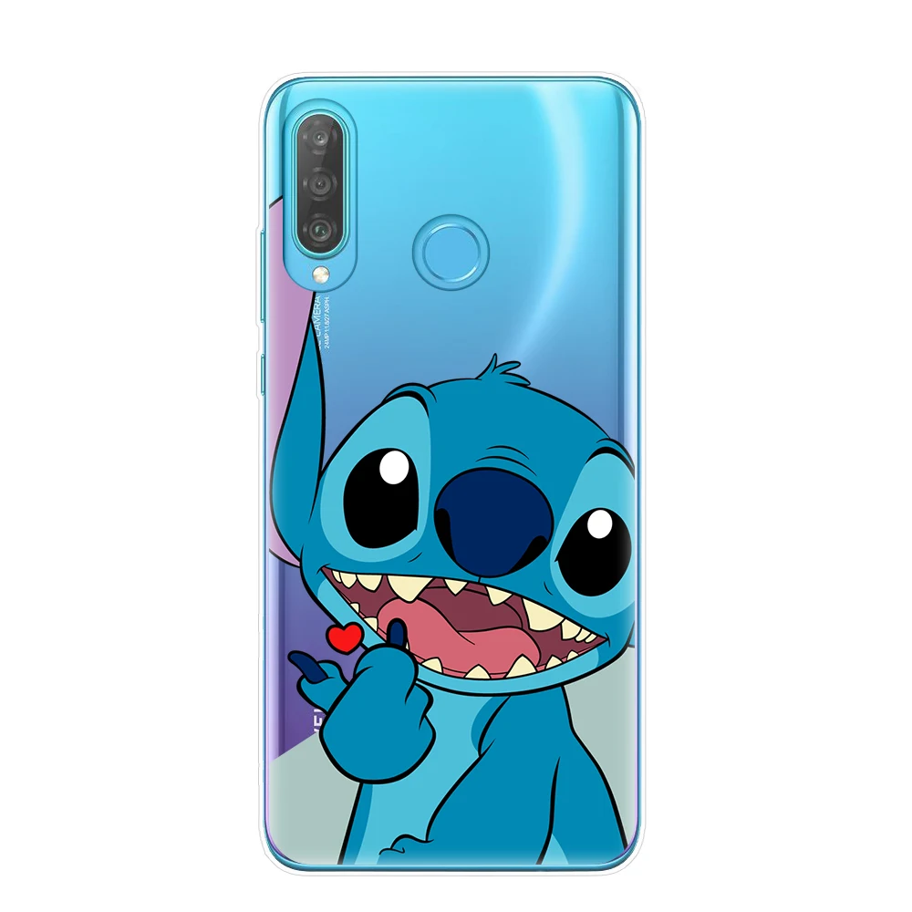 Мультяшный милый Стич Ститч чехол для телефона huawei P30 P20 Lite Pro P10 P9 P8 Lite Мягкий силиконовый чехол из ТПУ