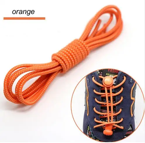 orange CORA WANG1 пара фиксирующие ленивые кроссовки со шнурками эластичные шнурки для детей безопасные эластичные шнурки для обуви ASL666B - Цвет: orange