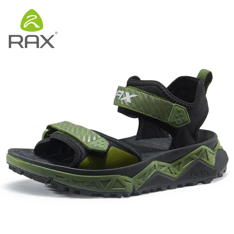 green men RAX/мужские спортивные сандалии; летние пляжные сандалии для мужчин; Водонепроницаемая Обувь для треккинга; Мужская дышащая обувь; женская обувь для рыбалки; быстрая обувь - Цвет: green men