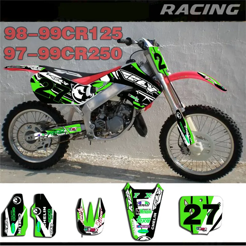 Переводная наклейка графика и фон для Honda CR125 CR250 1997 1998 1999 CR 125 250|Наклейки стикеры| |
