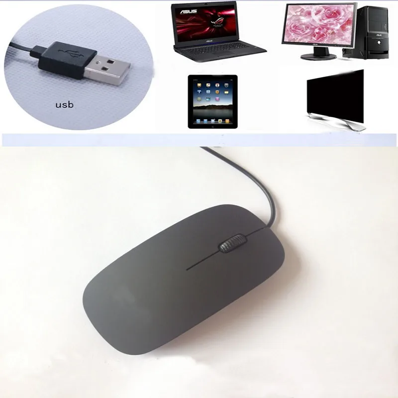 Ультра тонкая Проводная Оптическая Мышь USB2.0 1200dip с 3 кнопками USB для компьютера ПК ноутбука черный белый