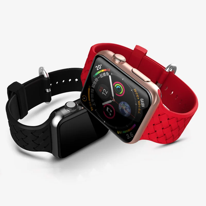 Laforuta мягкий силиконовый для Apple Watch группа 44 мм 40 iWatch ремешок Спортивная петля 42 38