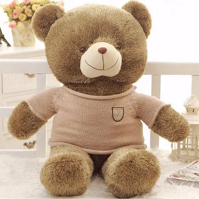 

Cute Small 60cm Plush Stuffed Teddy Bear Toy with Clothes Love Embrace Bears Chrildren Kids Doll Girl's Birthday Christmas gift