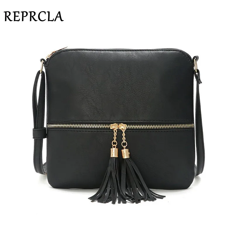 

REPRCLA Fashion Tassel Women Bag PU Leather Flap Shoulder Messenger Bag Luxury Handbag Designer Crossbody Bags for Women bolsa