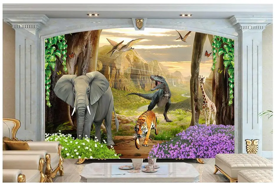 

High Quality Custom 3d wallpaper murals wall paper A beautiful forest cartoon wallpaper children room background wall home decor