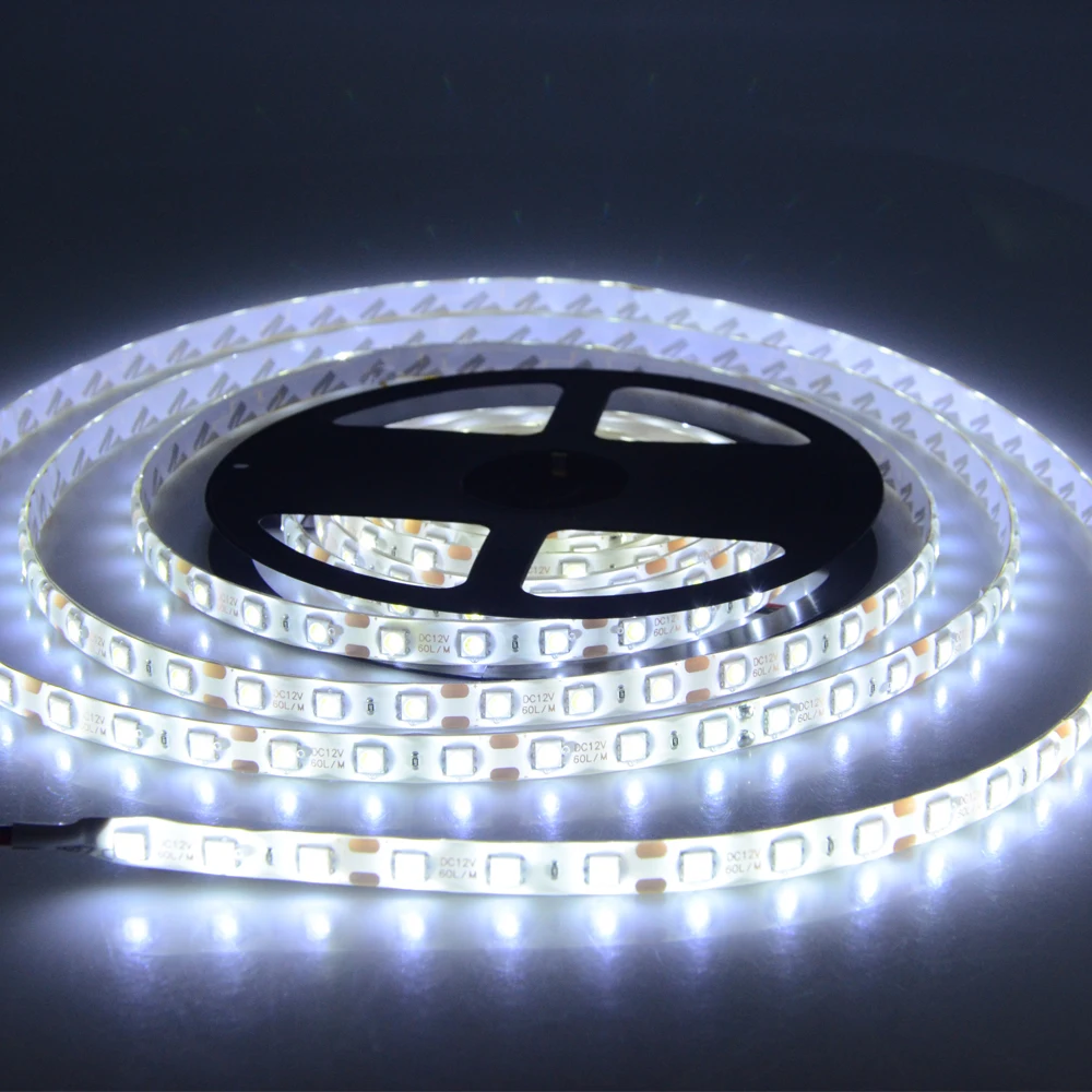 DC 12 В SMD5050 RGB светодиодный светильник IP20/IP65 Водонепроницаемый 5 м 60 светодиодов/м Светодиодная полоса Fita Светодиодная лента лампа Bombillas светодиодный светильник