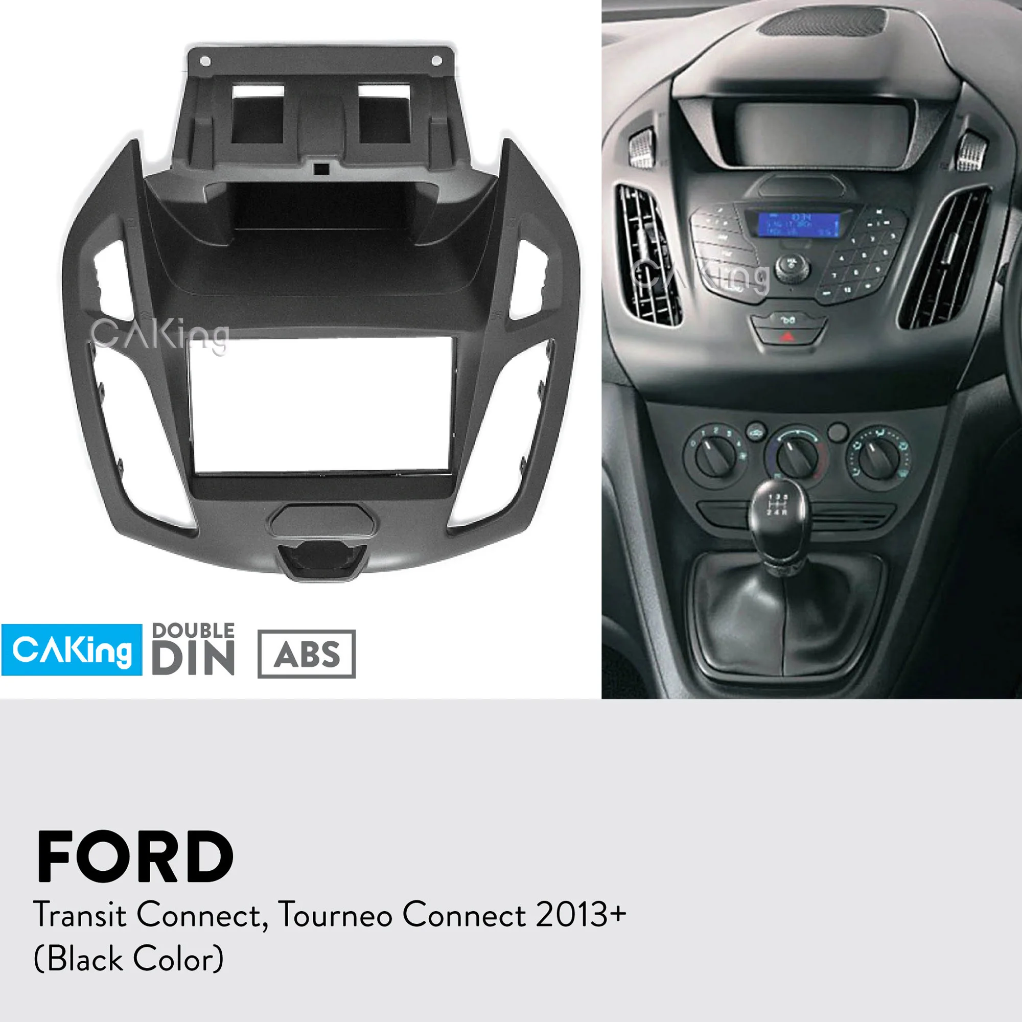 Двойной Din фасции Радио панель для FORD Transit подключения, Tourneo подключения 2013+ Dash Kit переходная пластина крышка адаптера передняя рамка