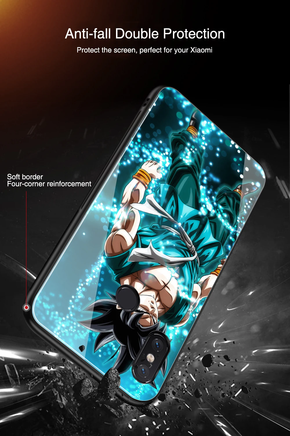 Чехол FinderCase для Xiaomi mi x 3, чехол из закаленного стекла с жесткой задней поверхностью Dragon Ball Z, чехол Гоку для Xiaomi mi 6 8 9 SE lite mi x 2 2 s 3 max 3