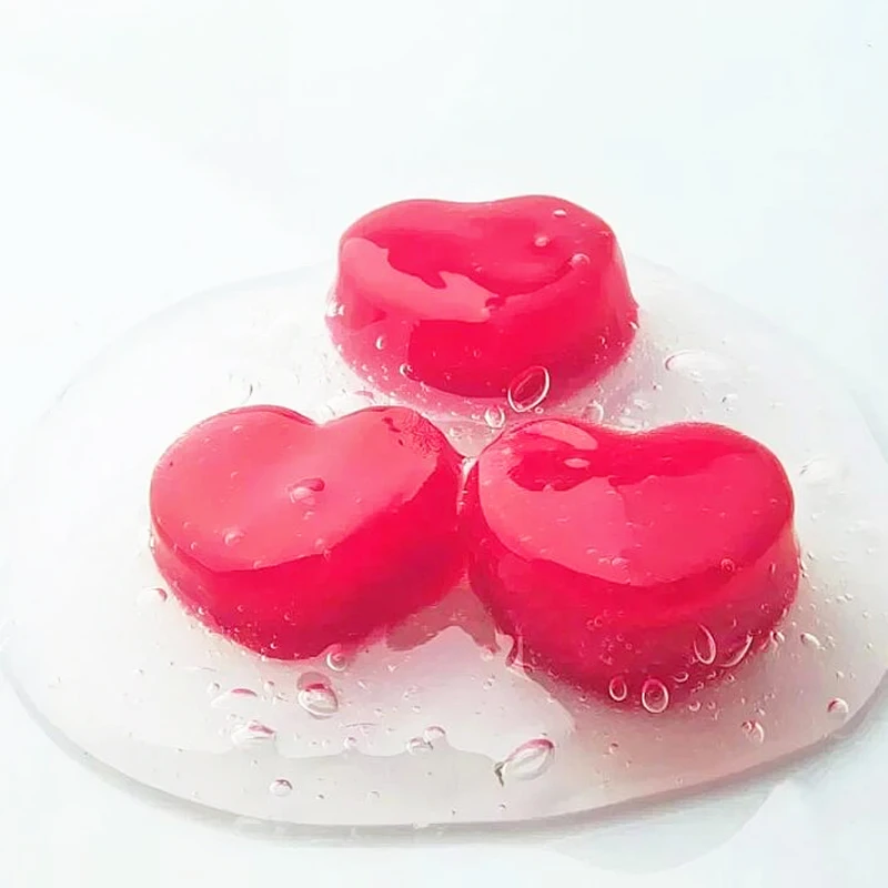 

1 Pc Education Sponge Slime Mud Filler Inlay Red Love Heart Toys for Children Creative Funny Games Handmade Material Accessories