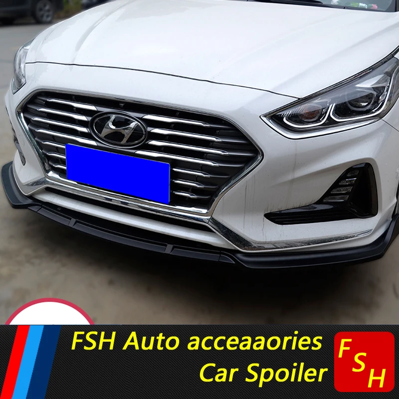Для Hyundai Sonata передний спойлер ABS бампер диффузор защитные бамперы для Body kit 2017